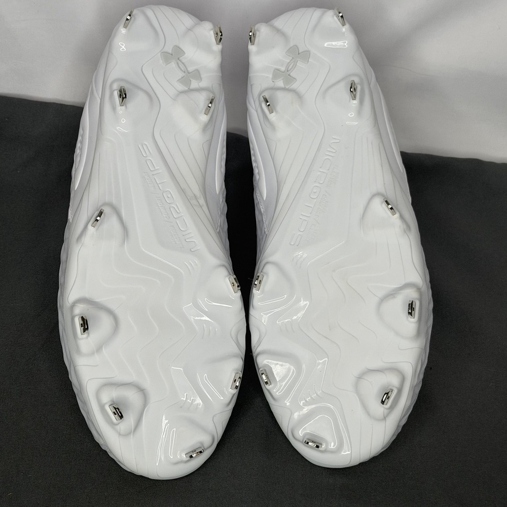 Under Armour Men 7 Women 8.5 Baseball/soft Cleats Shoes White UA Yard MT TPU 3.0 - Picture 13 of 13